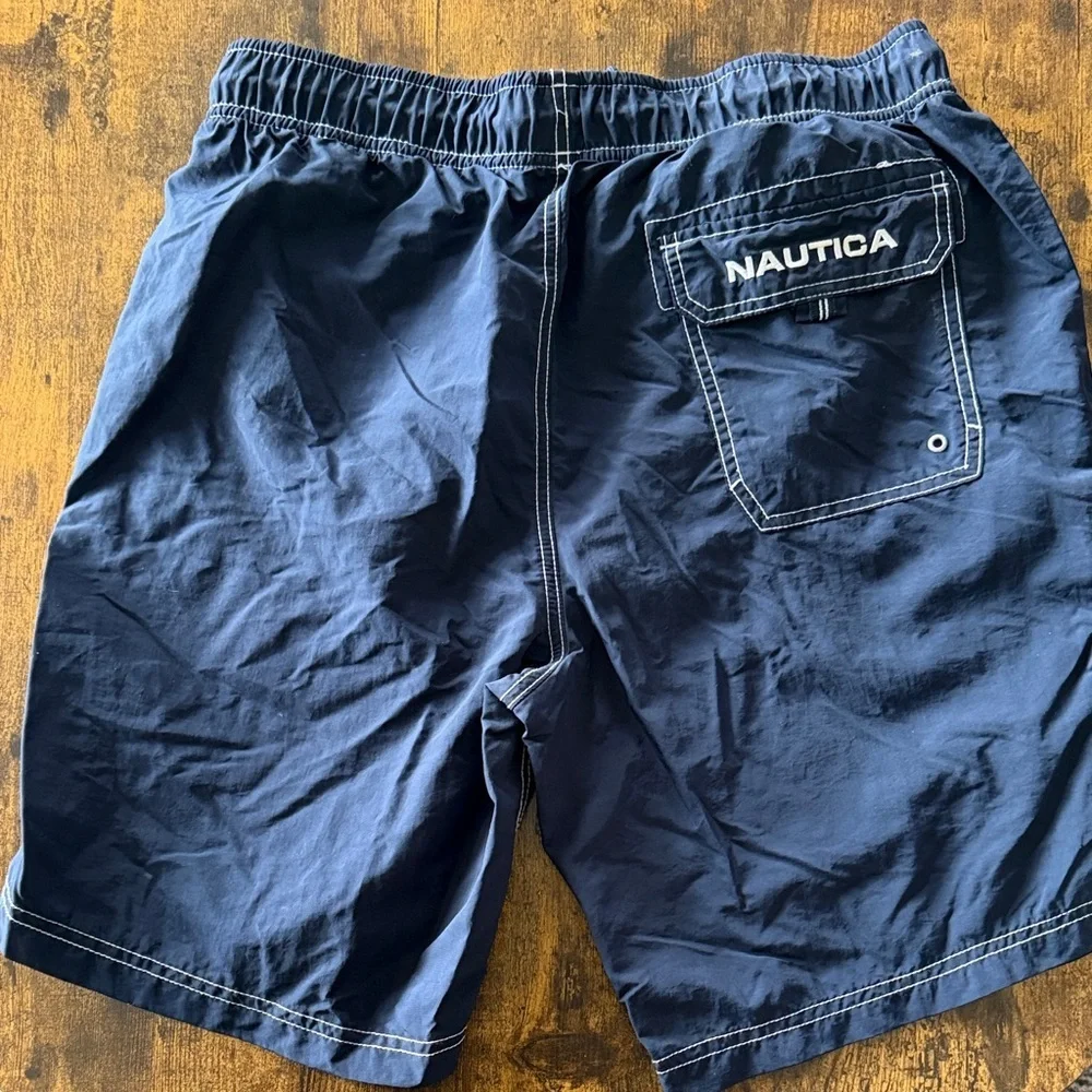 Nautica Navy Swim Shorts medium with Pocket
